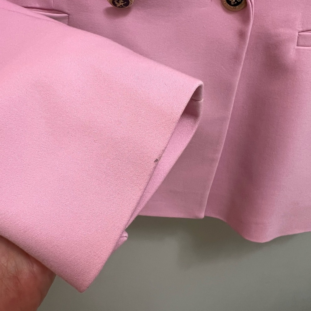 **SOLD** Zara NWT Double Breasted Tailored Blazer Pink Size M - Picture 7 of 10
